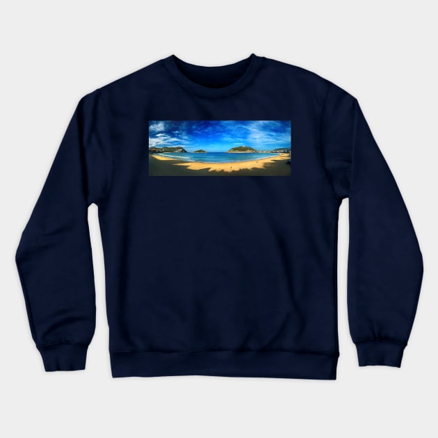 Playa La Concha Panorama- Donostia (San Sebastian) Crewneck Sweatshirt by Cretense72